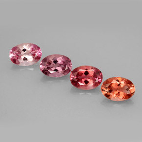 캐럿 천연 멀티컬러 투르말린 보석, 타원형 컷, 7.1×5.1 mm, VVS-VS