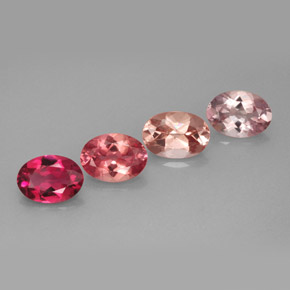 캐럿 천연 멀티컬러 투르말린 보석, 타원형 컷, 7.2×5 mm, VVS-VS