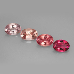 캐럿 천연 멀티컬러 투르말린 보석, 타원형 컷, 7.2×5 mm, VVS-VS