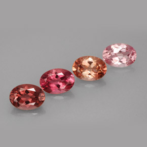 캐럿 천연 멀티컬러 투르말린 보석, 타원형 컷, 7.1×5.2 mm, VVS-VS