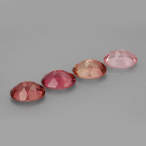 캐럿 천연 멀티컬러 투르말린 보석, 타원형 컷, 7.1×5.2 mm, VVS-VS