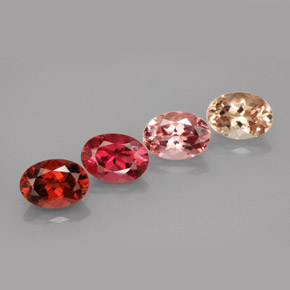 캐럿 천연 멀티컬러 투르말린 보석, 타원형 컷, 7.1×5.1 mm, VVS-VS
