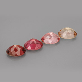 캐럿 천연 멀티컬러 투르말린 보석, 타원형 컷, 7.1×5.1 mm, VVS-VS