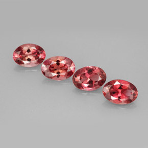캐럿 천연 멀티컬러 투르말린 보석, 타원형 컷, 7×4.9 mm, VVS-VS