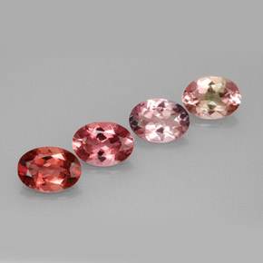 캐럿 천연 멀티컬러 투르말린 보석, 타원형 컷, 7.1×5.1 mm, VVS-VS