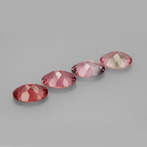 캐럿 천연 멀티컬러 투르말린 보석, 타원형 컷, 7.1×5.1 mm, VVS-VS