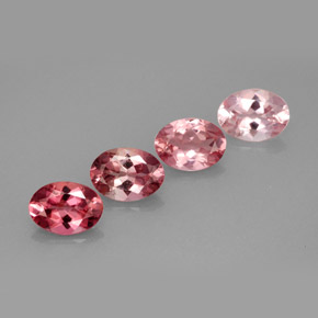캐럿 천연 멀티컬러 투르말린 보석, 타원형 컷, 6.9×5 mm, VVS-VS