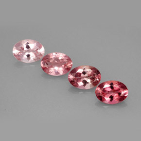 캐럿 천연 멀티컬러 투르말린 보석, 타원형 컷, 6.9×5 mm, VVS-VS