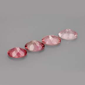 캐럿 천연 멀티컬러 투르말린 보석, 타원형 컷, 6.9×5 mm, VVS-VS