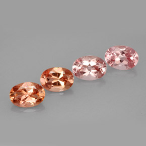 캐럿 천연 멀티컬러 투르말린 보석, 타원형 컷, 7.1×5.1 mm, VVS-VS