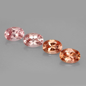 캐럿 천연 멀티컬러 투르말린 보석, 타원형 컷, 7.1×5.1 mm, VVS-VS
