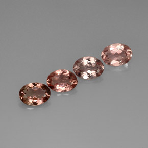 캐럿 천연 멀티컬러 투르말린 보석, 타원형 컷, 7×5.1 mm, VVS-VS
