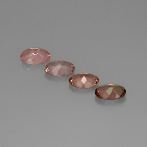 캐럿 천연 멀티컬러 투르말린 보석, 타원형 컷, 7×5.1 mm, VVS-VS