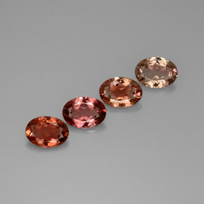 캐럿 천연 멀티컬러 투르말린 보석, 타원형 컷, 7.1×5.2 mm, VVS-VS