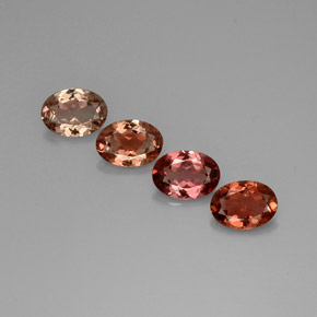 캐럿 천연 멀티컬러 투르말린 보석, 타원형 컷, 7.1×5.2 mm, VVS-VS