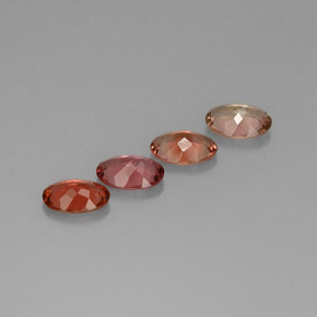 캐럿 천연 멀티컬러 투르말린 보석, 타원형 컷, 7.1×5.2 mm, VVS-VS