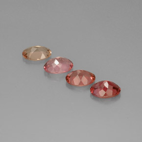 캐럿 천연 멀티컬러 투르말린 보석, 타원형 컷, 7.1×5.1 mm, VVS-VS