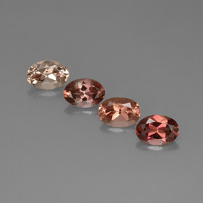 캐럿 천연 멀티컬러 투르말린 보석, 타원형 컷, 7.1×4.9 mm, VVS-VS