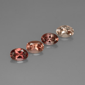 캐럿 천연 멀티컬러 투르말린 보석, 타원형 컷, 7.1×4.9 mm, VVS-VS