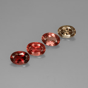캐럿 천연 멀티컬러 투르말린 보석, 타원형 컷, 7.1×5.1 mm, VVS-VS