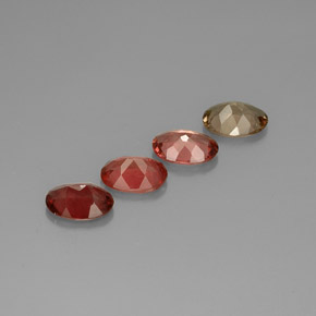 캐럿 천연 멀티컬러 투르말린 보석, 타원형 컷, 7.1×5.1 mm, VVS-VS