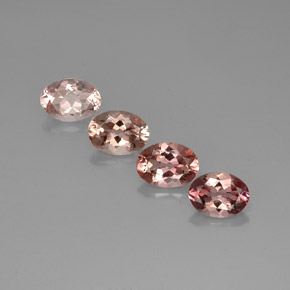 캐럿 천연 멀티컬러 투르말린 보석, 타원형 컷, 7×5.1 mm, VVS-VS