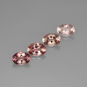 캐럿 천연 멀티컬러 투르말린 보석, 타원형 컷, 7×5.1 mm, VVS-VS