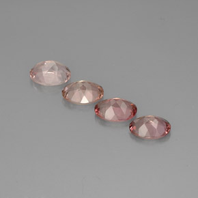 캐럿 천연 멀티컬러 투르말린 보석, 타원형 컷, 7×5.1 mm, VVS-VS