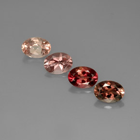 캐럿 천연 멀티컬러 투르말린 보석, 타원형 컷, 6.9×5.2 mm, VVS-VS