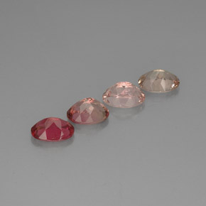 캐럿 천연 멀티컬러 투르말린 보석, 타원형 컷, 7×5.1 mm, VVS-VS