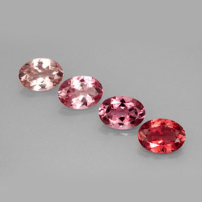 캐럿 천연 멀티컬러 투르말린 보석, 타원형 컷, 7.1×5.2 mm, VVS-VS