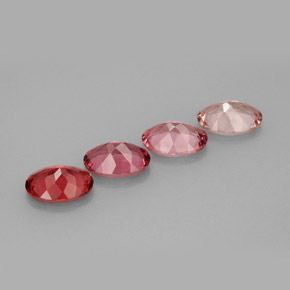 캐럿 천연 멀티컬러 투르말린 보석, 타원형 컷, 7.1×5.2 mm, VVS-VS