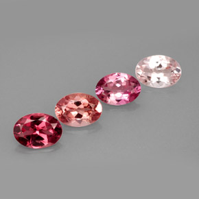 캐럿 천연 멀티컬러 투르말린 보석, 타원형 컷, 7.2×5.2 mm, VVS-VS