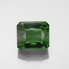 2.34캐럿 천연 그린 투르말린, 에메랄드 컷, 7.9×6.9 mm, VVS