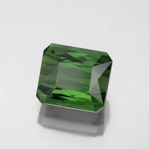 2.34캐럿 천연 그린 투르말린, 에메랄드 컷, 7.9×6.9 mm, VVS