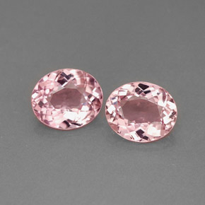 캐럿 천연 로즈 핑크 투르말린 보석, 타원형 컷, 6.9×5.8 mm, VVS