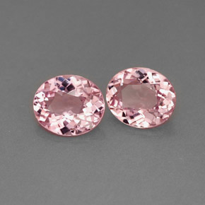 캐럿 천연 로즈 핑크 투르말린 보석, 타원형 컷, 6.9×5.8 mm, VVS