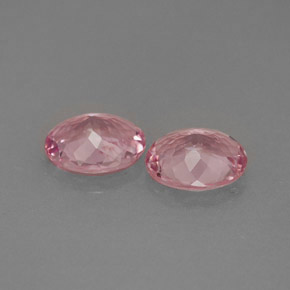 캐럿 천연 로즈 핑크 투르말린 보석, 타원형 컷, 6.9×5.8 mm, VVS