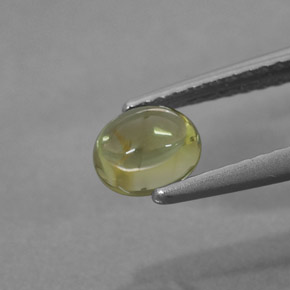 0.62캐럿 천연 녹빛 골든 투르말린, 타원형 컷, 5.6×4.9 mm, 투명한