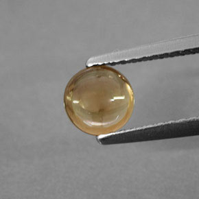 0.74캐럿 천연 골든 투르말린, 투명한, 5.53 mm, 투명/반투명