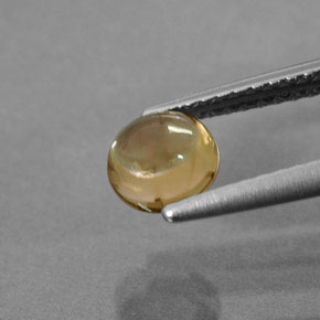 0.74캐럿 천연 골든 투르말린, 투명한, 5.53 mm, 투명/반투명