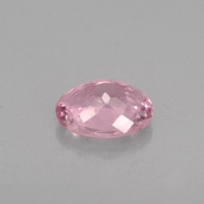 0.69캐럿 천연 핑크 투르말린, 타원형 컷, 6.5×5.2 mm, VVS