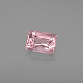 0.72캐럿 천연 핑크 투르말린, 에메랄드 컷, 6.1×4.3 mm, VVS-VS