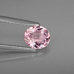 0.65캐럿 천연 핑크 투르말린, 타원형 컷, 6.2×5.4 mm, VVS-VS