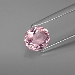 0.65캐럿 천연 핑크 투르말린, 타원형 컷, 6.2×5.4 mm, VVS-VS