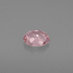 0.65캐럿 천연 핑크 투르말린, 타원형 컷, 6.2×5.4 mm, VVS-VS