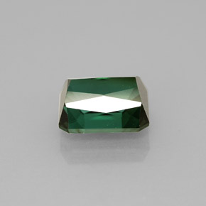 2.04캐럿 천연 블루 그린 투르말린, 에메랄드 컷, 7.8×6.8 mm, VS