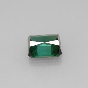 1.70캐럿 천연 블루 그린 투르말린, 에메랄드 컷, 7.1×6.8 mm, VVS-VS