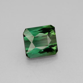 1.98캐럿 천연 그린 투르말린, 에메랄드 컷, 7×6.5 mm, VVS-VS