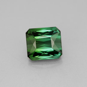 1.93캐럿 천연 그린 투르말린, 에메랄드 컷, 7.1×6.6 mm, VVS